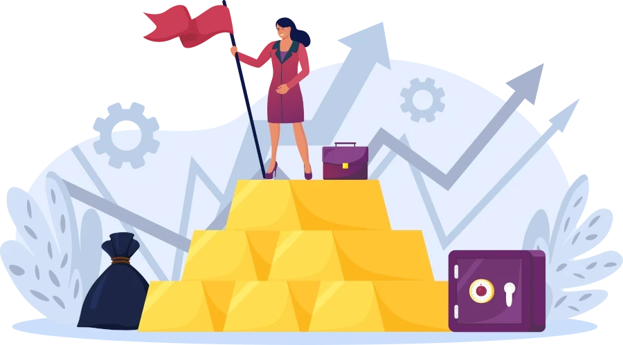 Ilustrace zásoby zlata